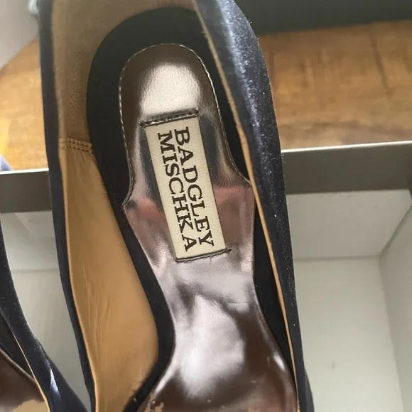 Badgley Mischka Sateen Embellished Stiletto - Picture 4 of 6